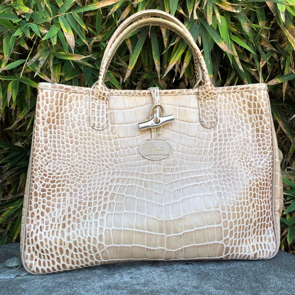 longchamp roseau croc